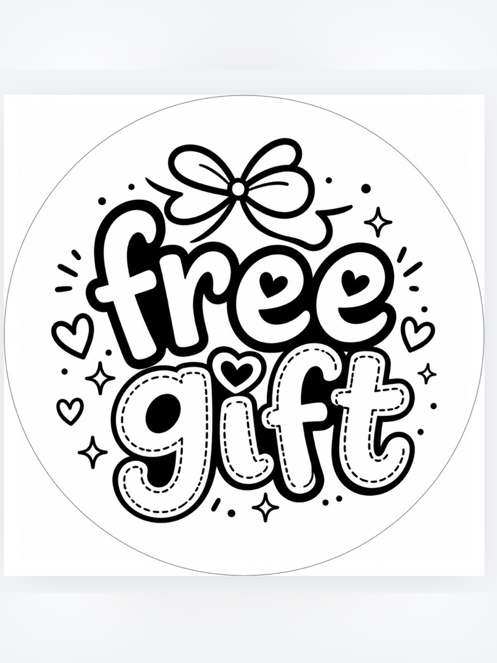 Custom Made 50 Count “Free Gift” Stickers